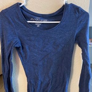 dark blue long sleeve tee